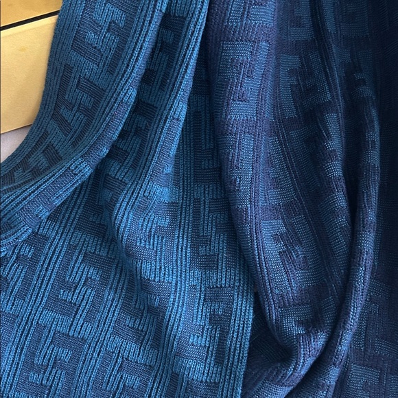 FENDI FF Zucca Wool Scarf NEW - Picture 3 of 13